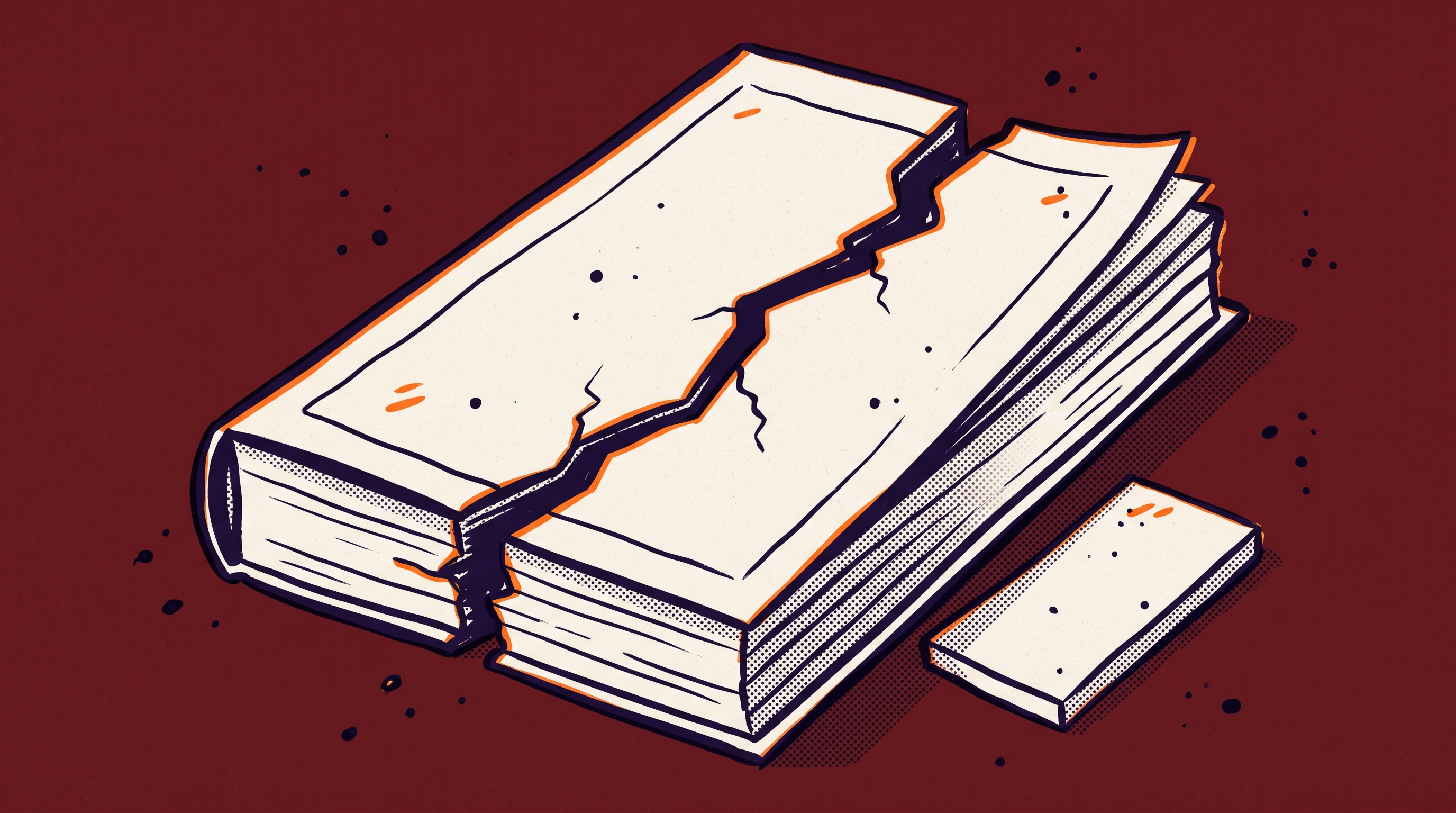 Cracked legal document representing the hallucination risk in AI-generated EB1A petition content
