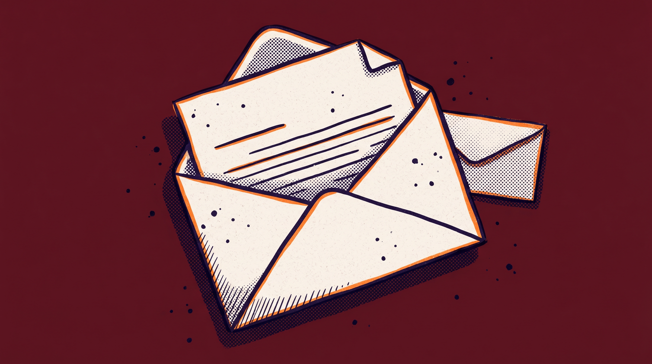 An envelope with a formal letter partially pulled out against a burgundy background representing an RFE response on EB1A Criterion 2 selective membership evidence