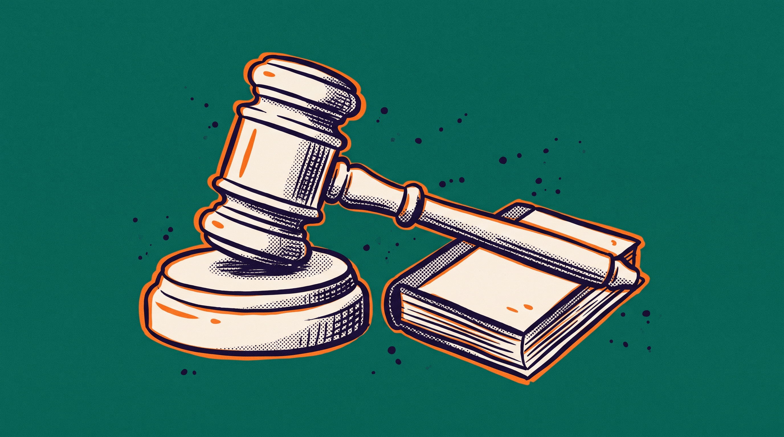 A judicial gavel resting on a rectangular block beside a stack of bound documents representing the formal evaluation role required for EB1A Criterion 4