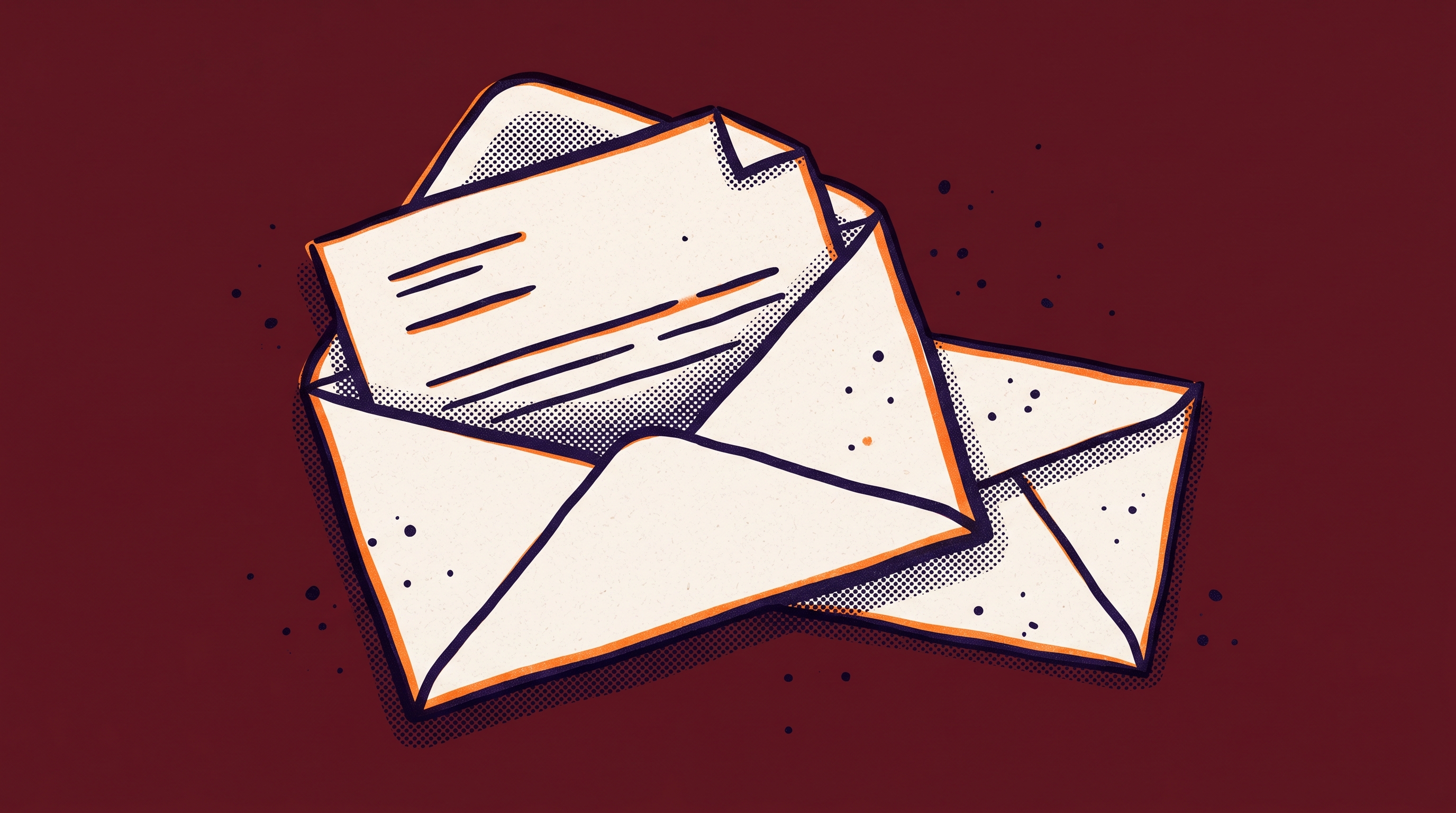 An envelope with a formal letter partially pulled out against a burgundy background representing an RFE response on EB1A Criterion 8 critical role evidence