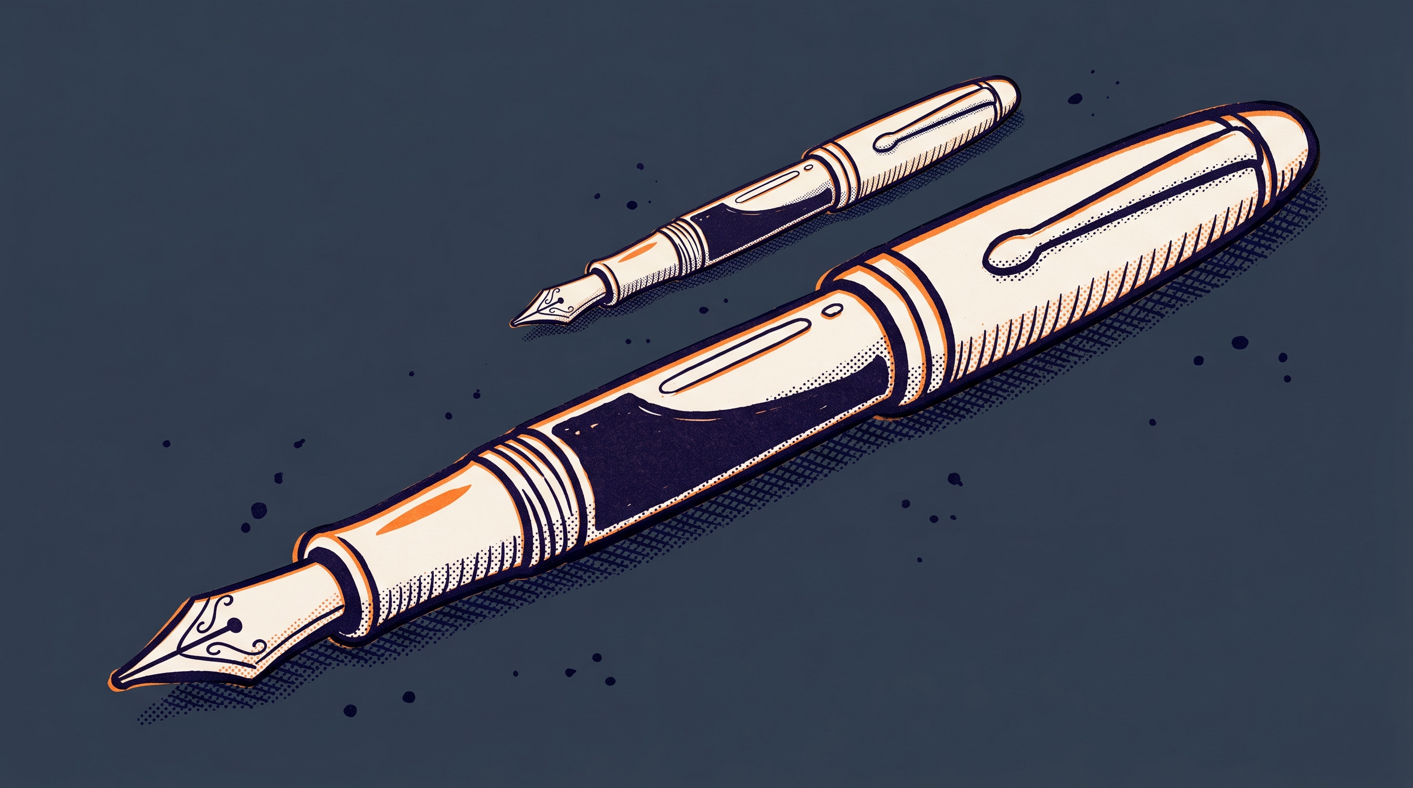 Fountain pen representing the petition drafting process — EB1A intake strategy for immigration attorneys