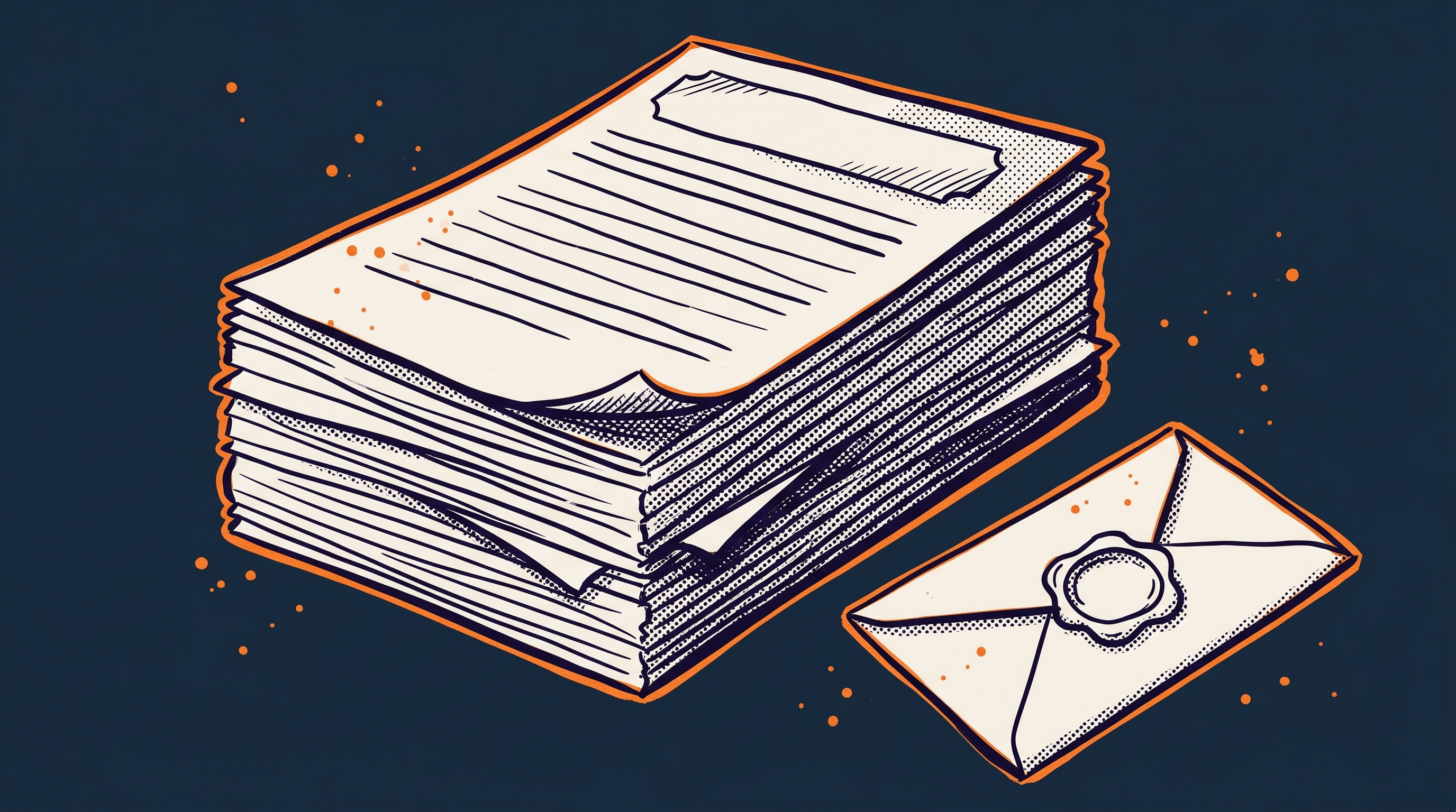 Stack of reviewed petition documents representing the quality review checklist for EB1A expert letters