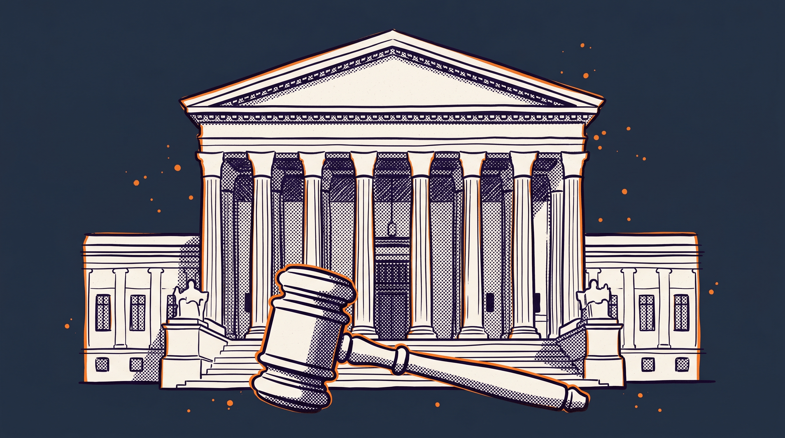 Federal courthouse with gavel and petition documents — Mukherji v Miller EB1A final merits ruling 2026