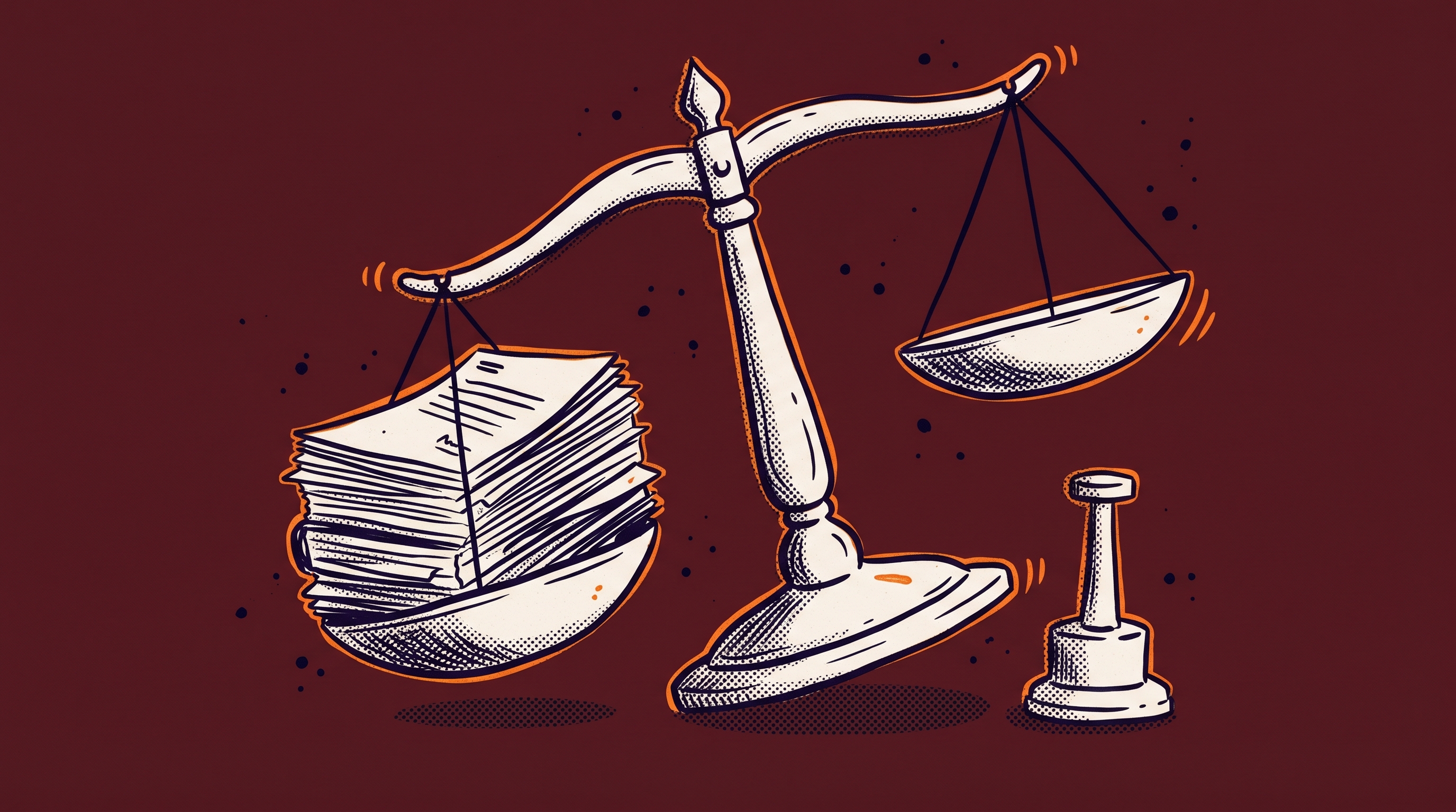 Scales of justice illustrating the Kazarian Step 2 final merits determination balance