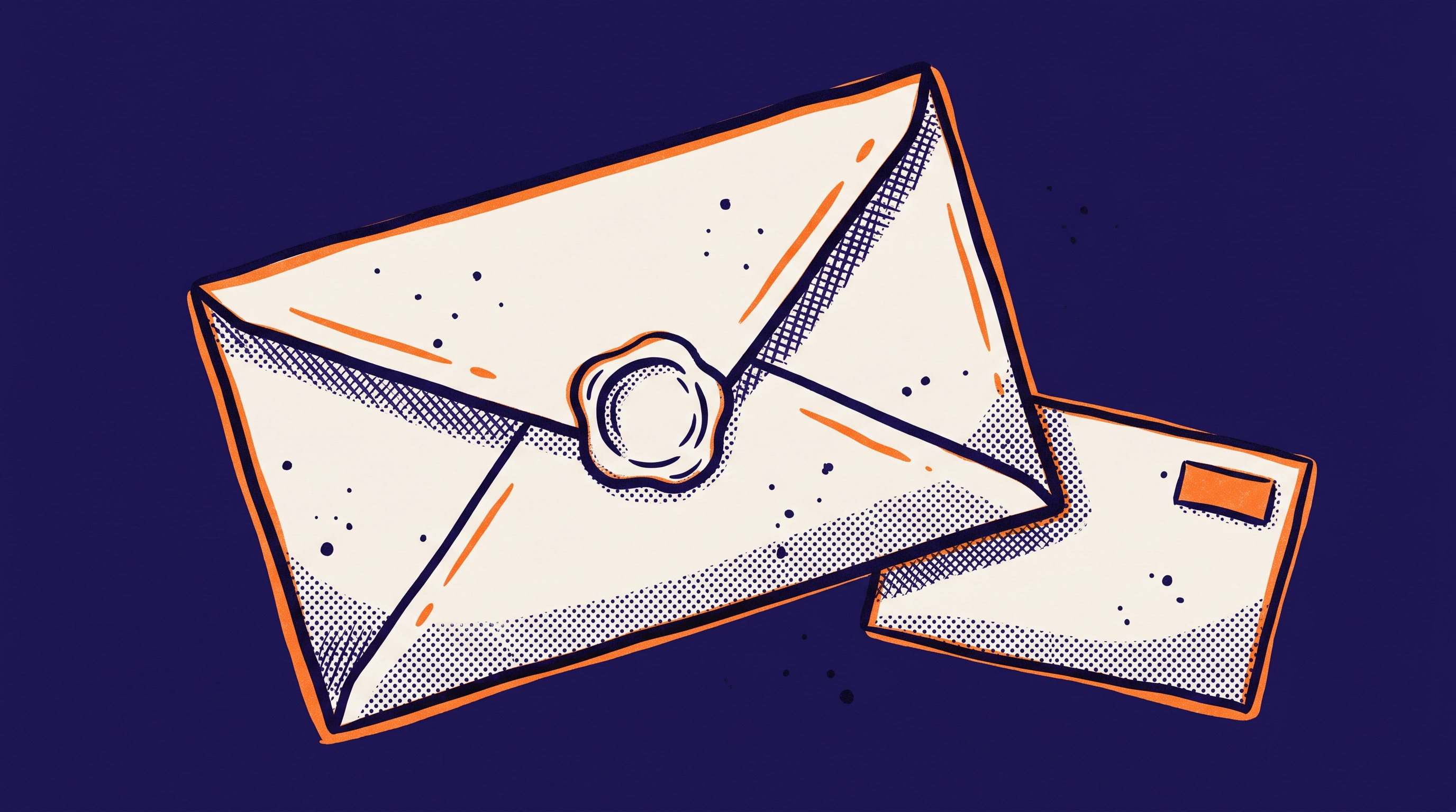 A formal envelope with a wax seal representing document submission and the O-1A sponsorship arrangement for founders