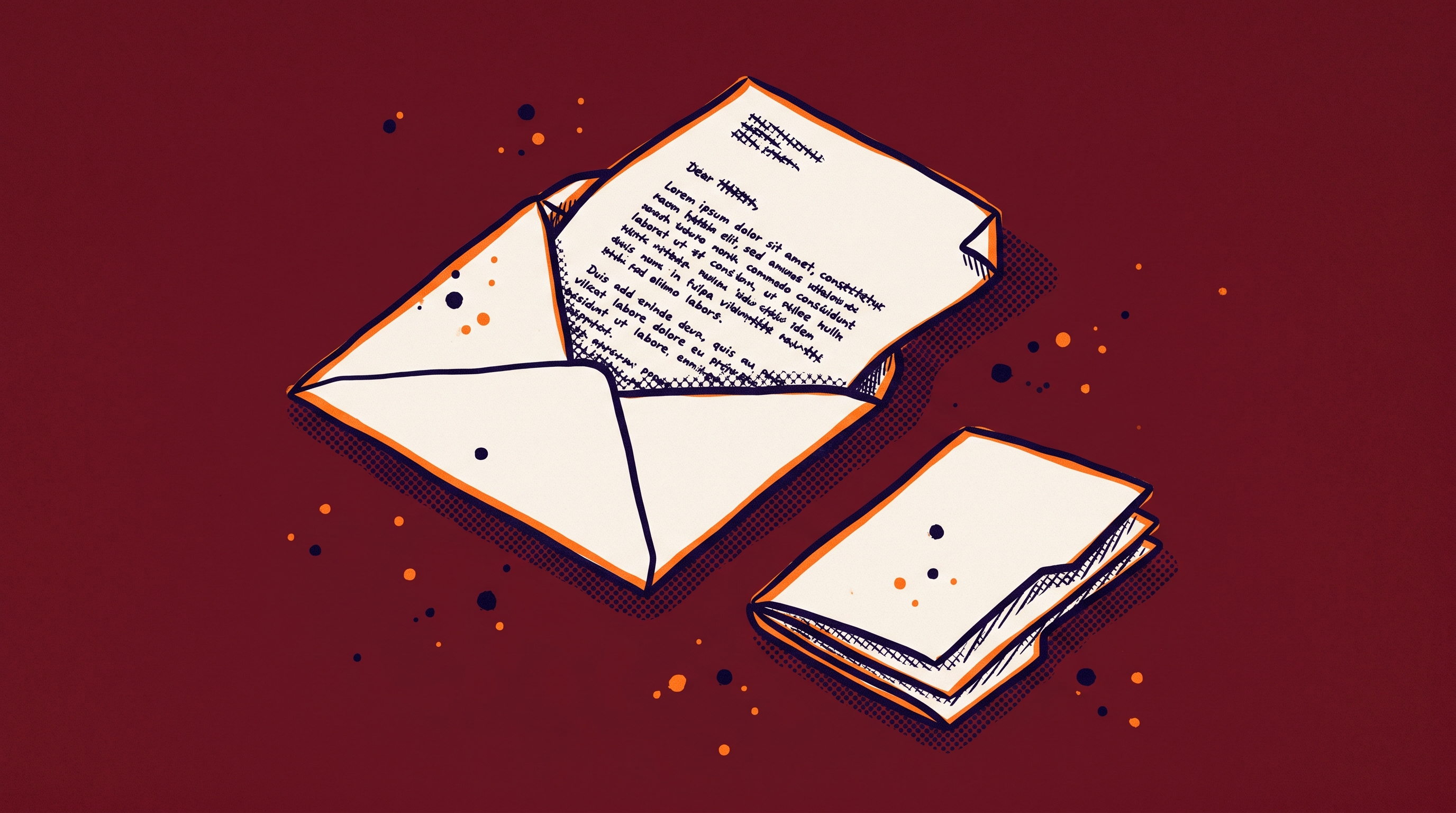 An envelope with a formal letter partially pulled out against a burgundy background representing an RFE response on O-1A Criterion 1 awards evidence