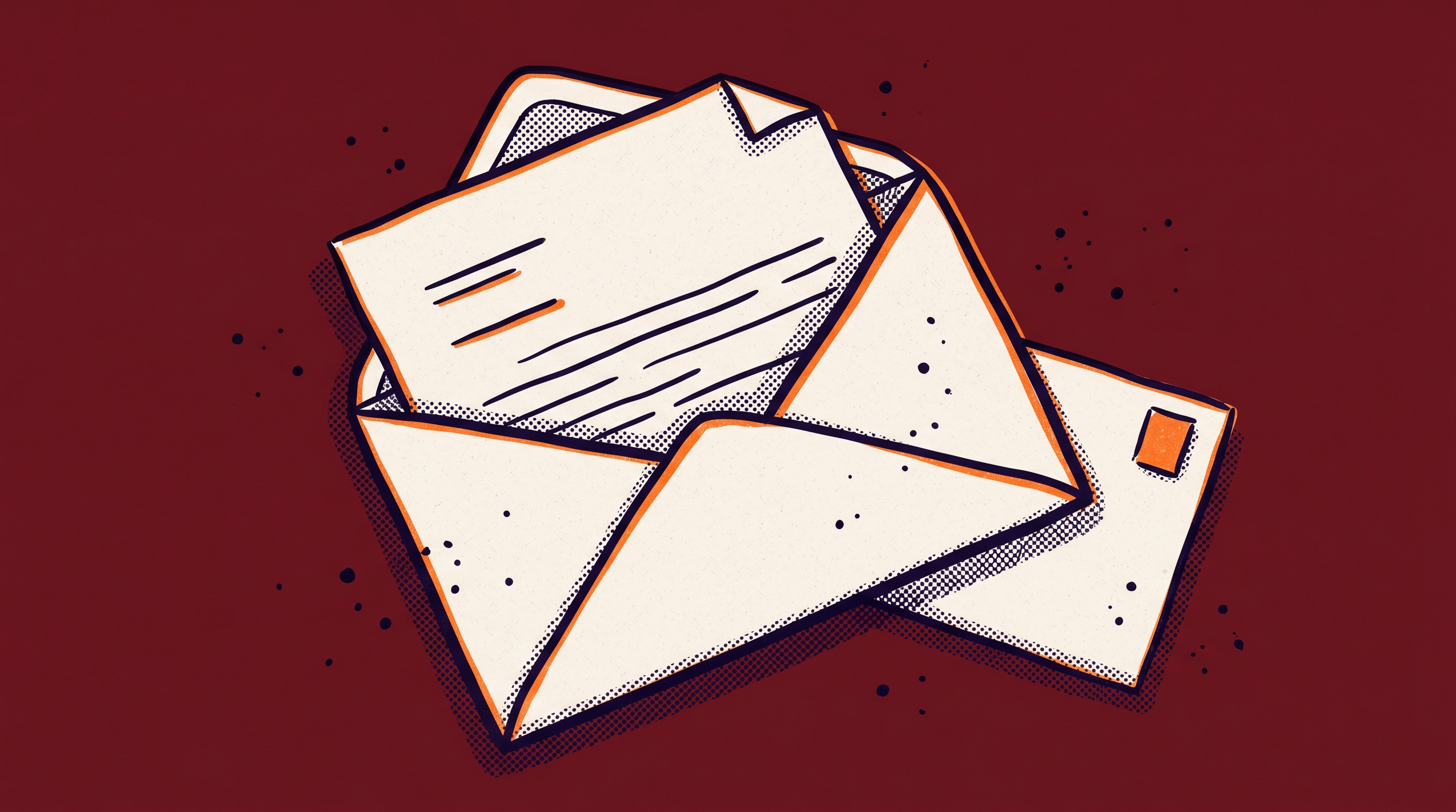 An envelope with a formal letter partially pulled out against a burgundy background representing an RFE response on O-1A Criterion 2 membership evidence