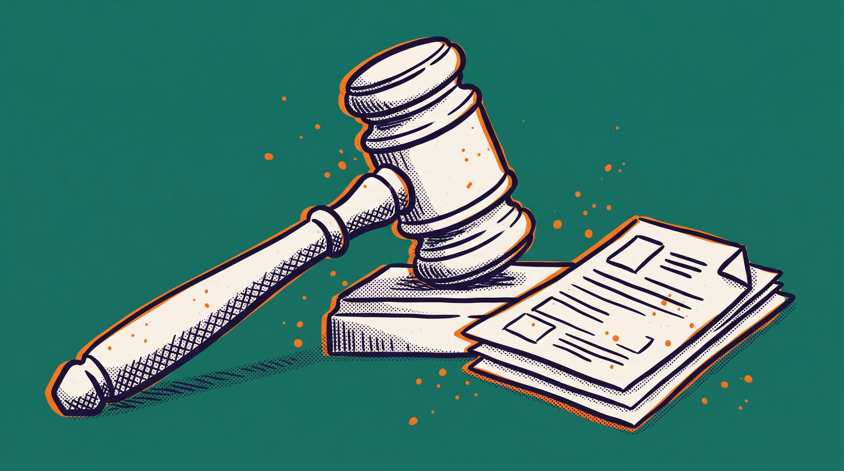 A large judicial gavel on a rectangular block beside a stack of documents representing participation as a judge evaluating others' work in a field of extraordinary ability