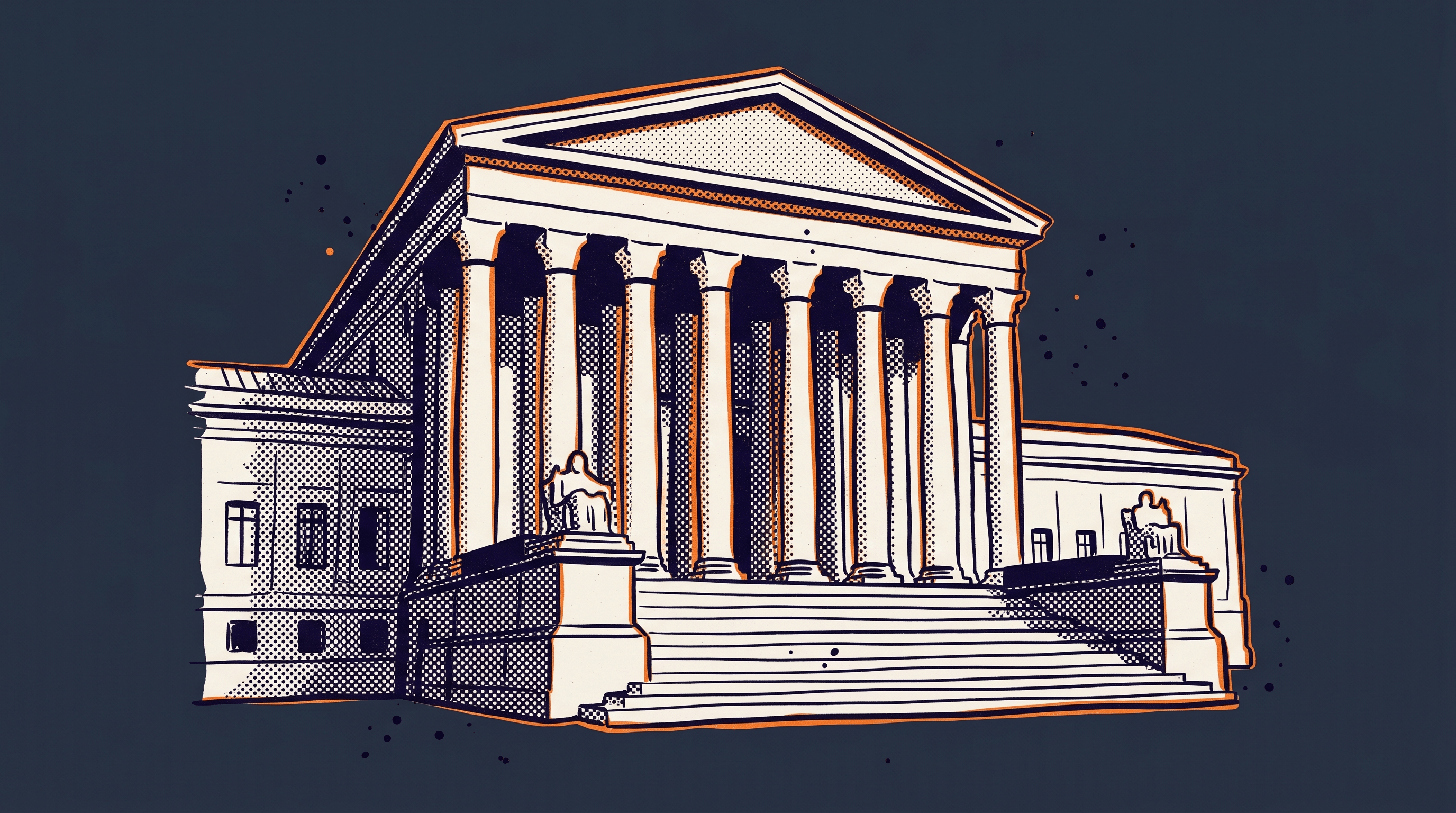 Neoclassical government building facade representing USCIS adjudication authority and policy standards